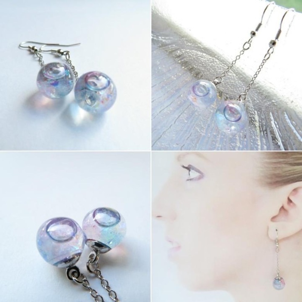 New handmade earrings IVF embryo design